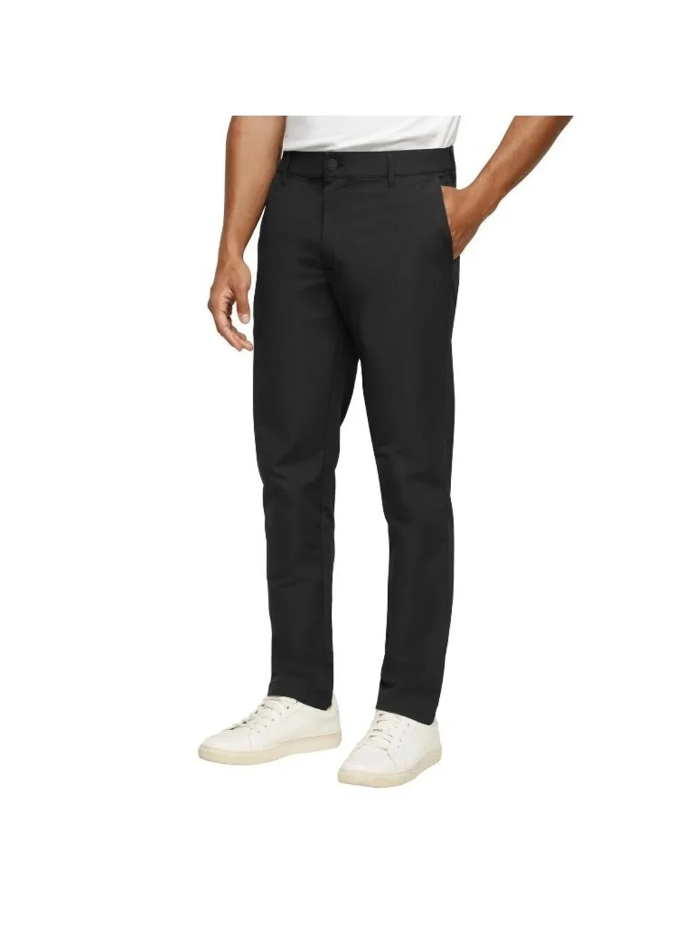 Banana Republic Men's 30x30 Black Flat Front Tech Pants 100% Polyester M1001